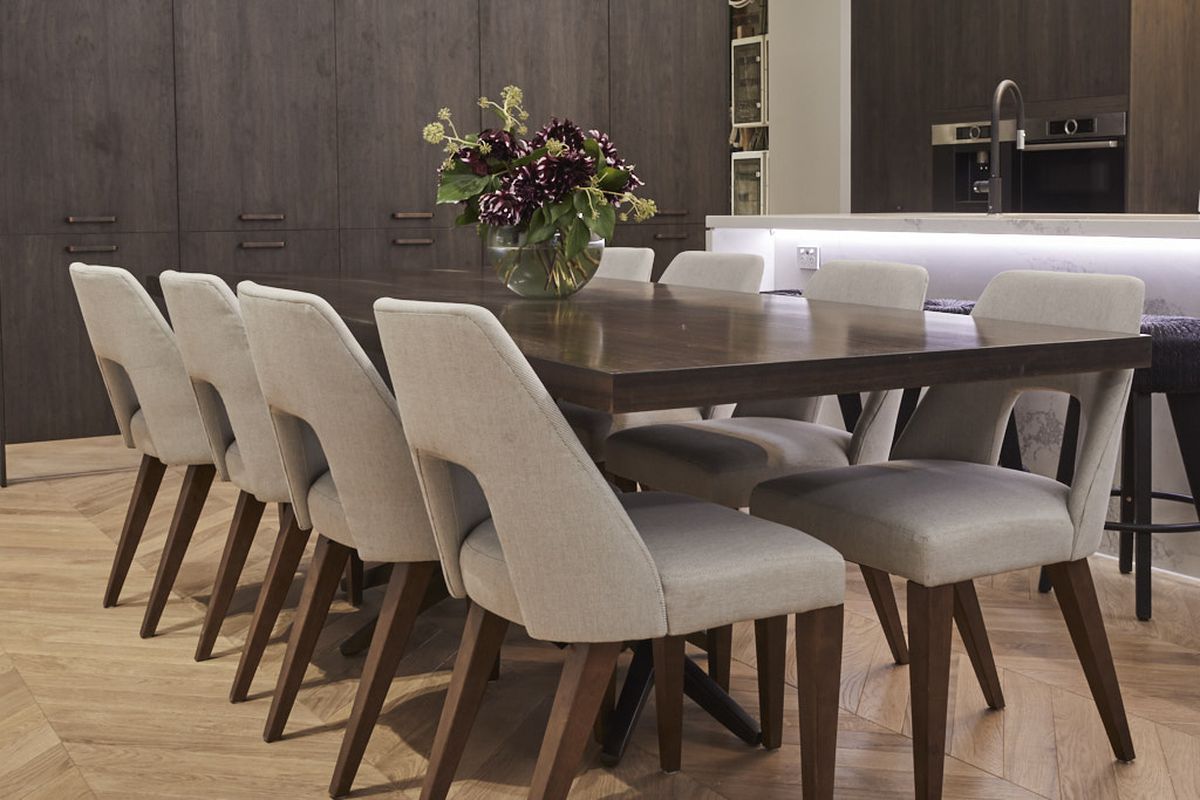 Champagne 21mm Chevron Flooring