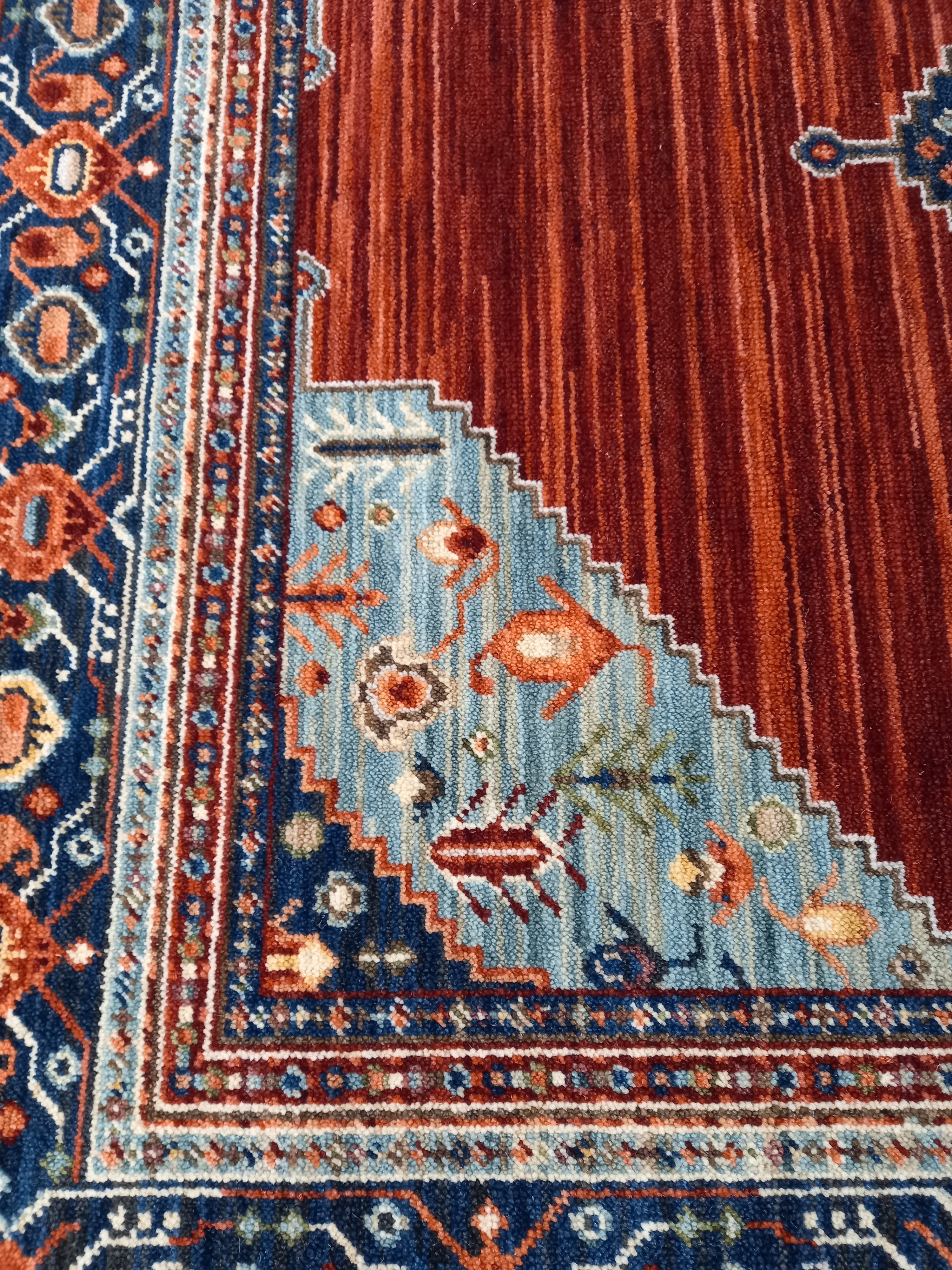 Kashan Traditional Wool Rug - Red NS7-0