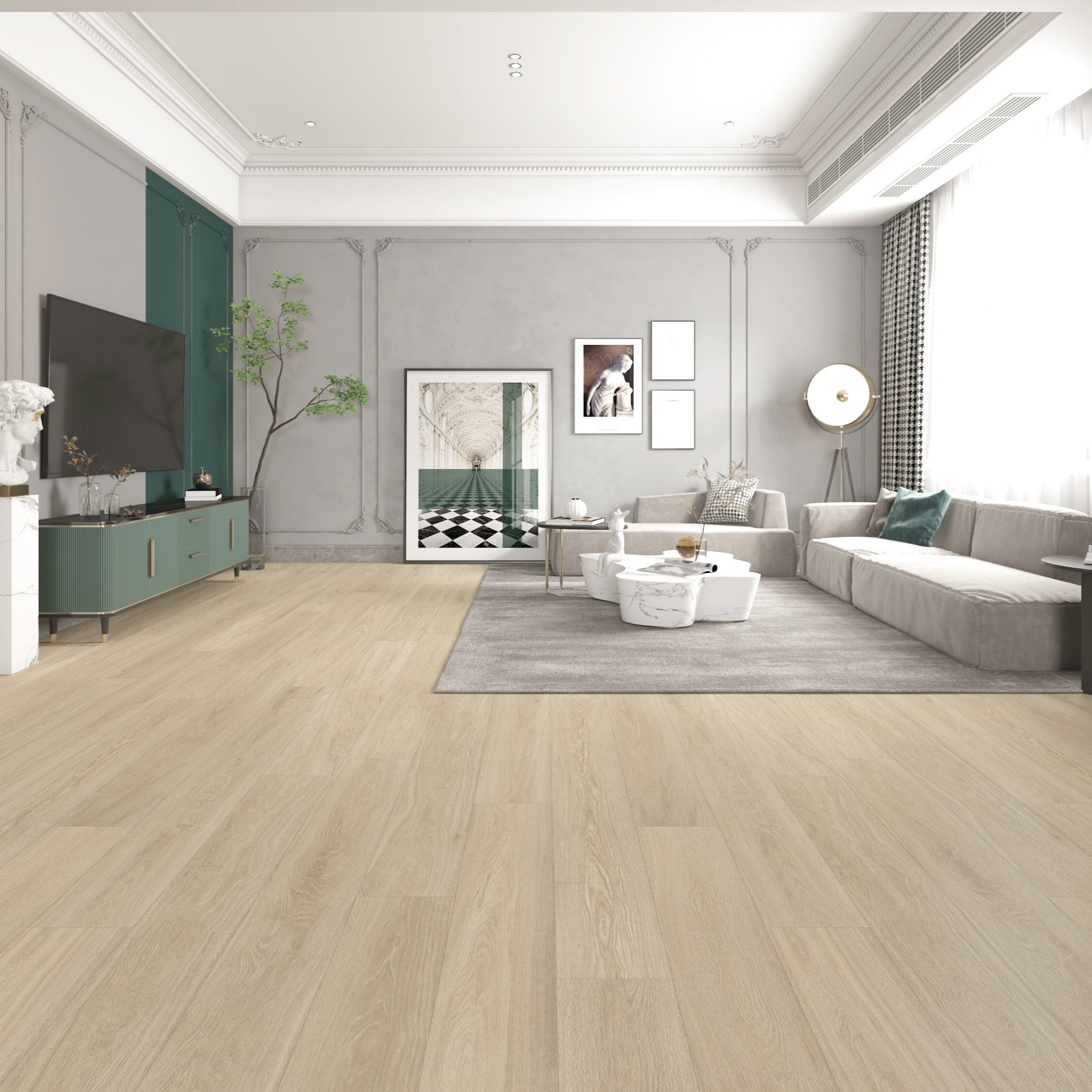 Oatmeal 12mm Laminate Flooring $36.30m2