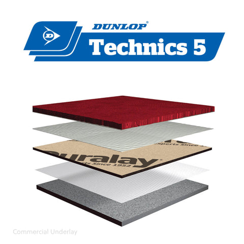 Dunlop Technics 5 Heavy Commercial Flooring Underlay - 9.59m2 Roll