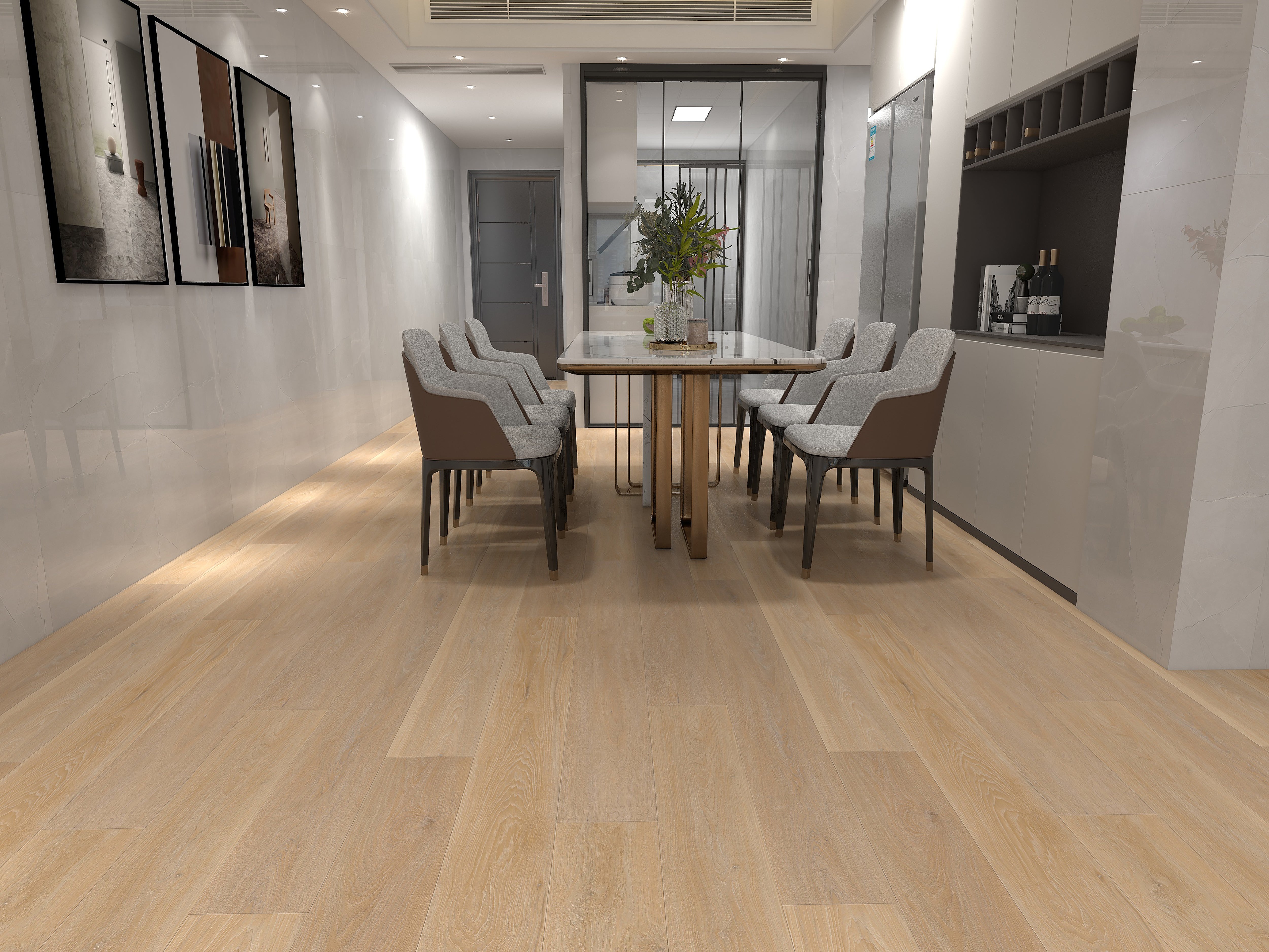 Milky White 8.5mm Hybrid Flooring