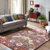 Morris & Co Strawberry Thief Rug - Crimson of AVADA - Best Sellers