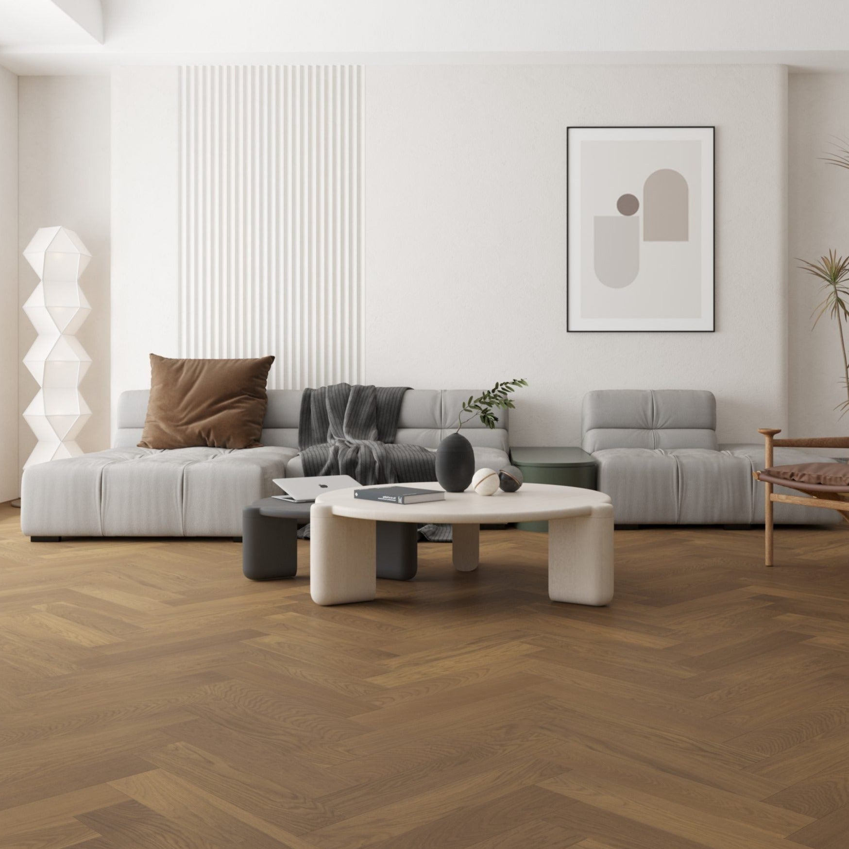Coral Blossom Herringbone Timber Flooring
