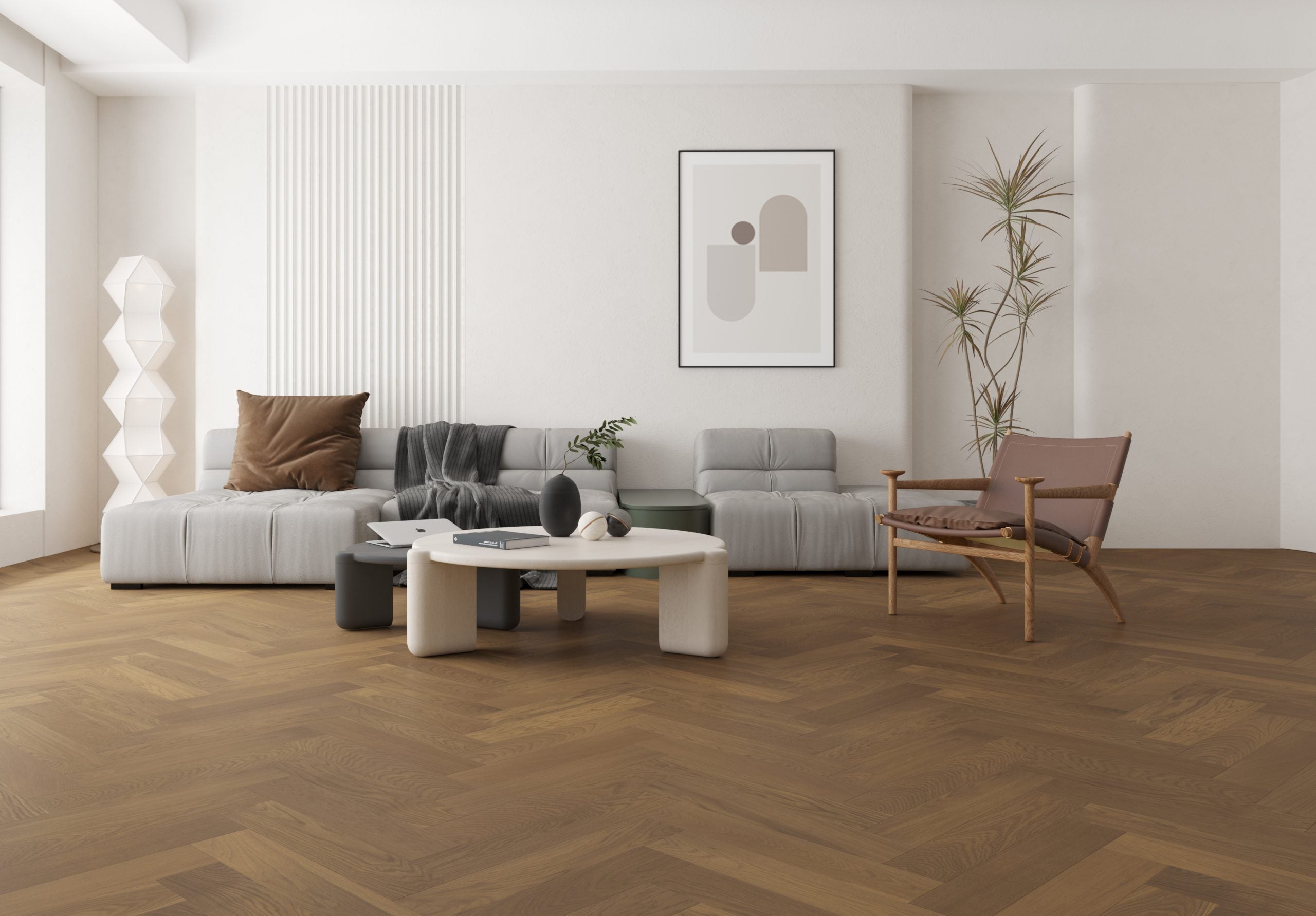 Coral Blossom Herringbone Timber Flooring