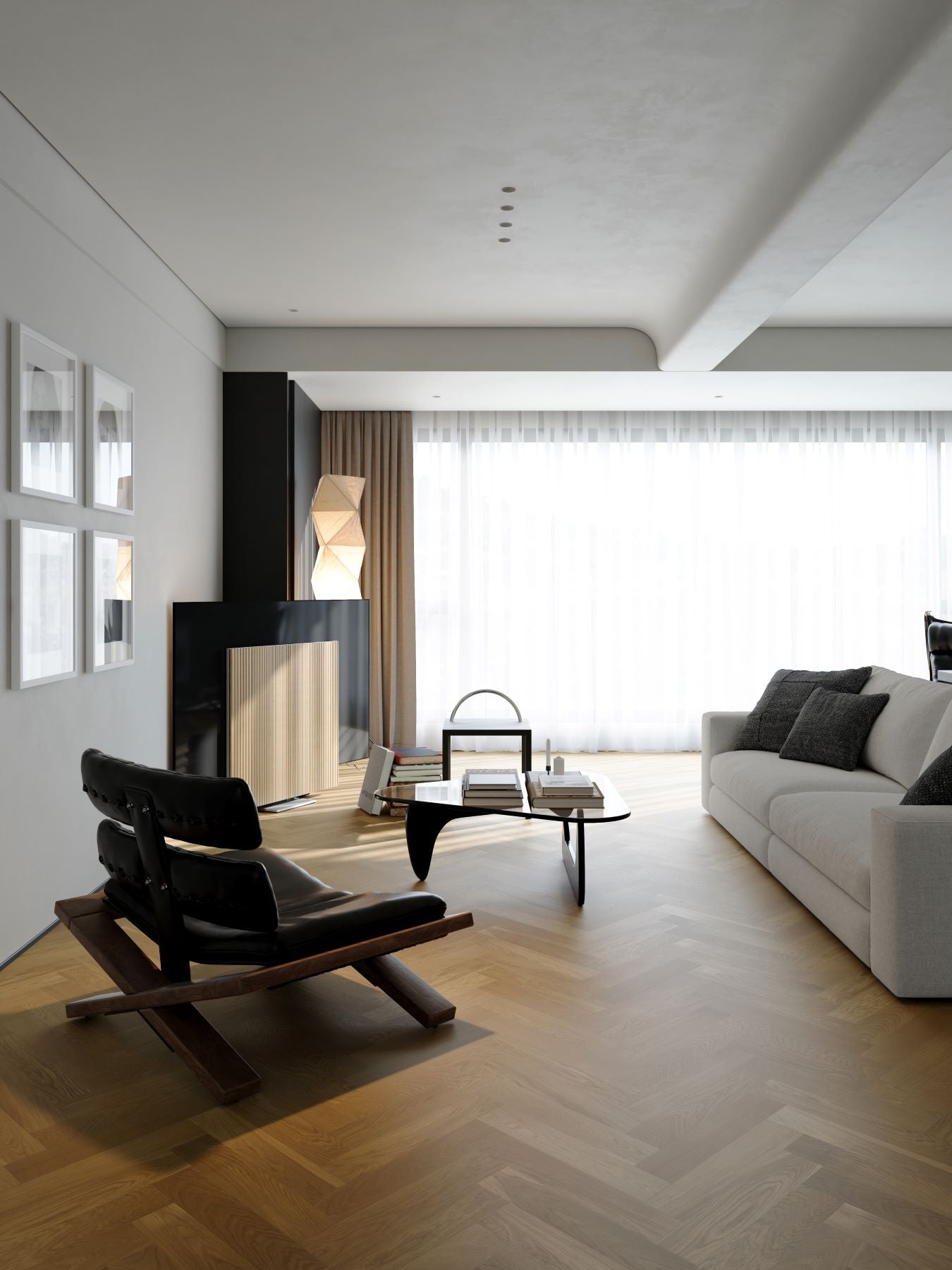 Coral Blossom Herringbone Timber Flooring