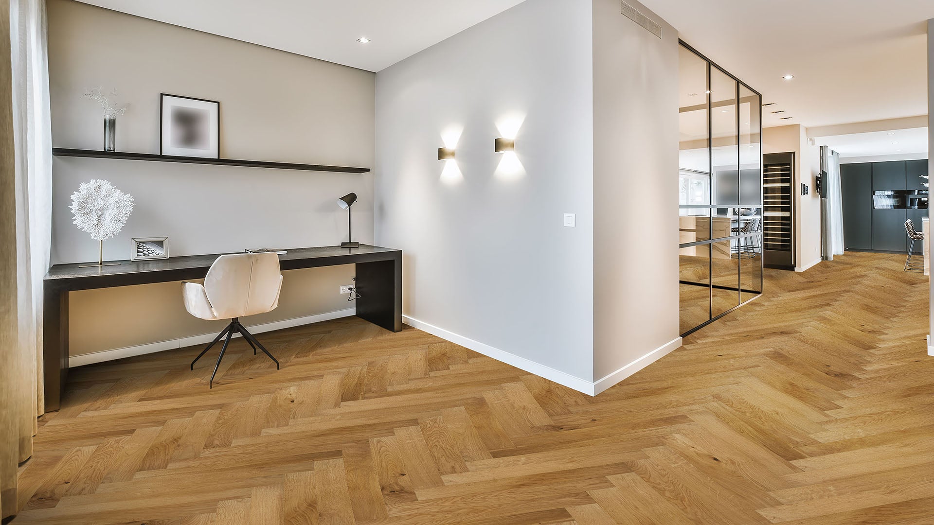 Flaxen European Oak Herringbone