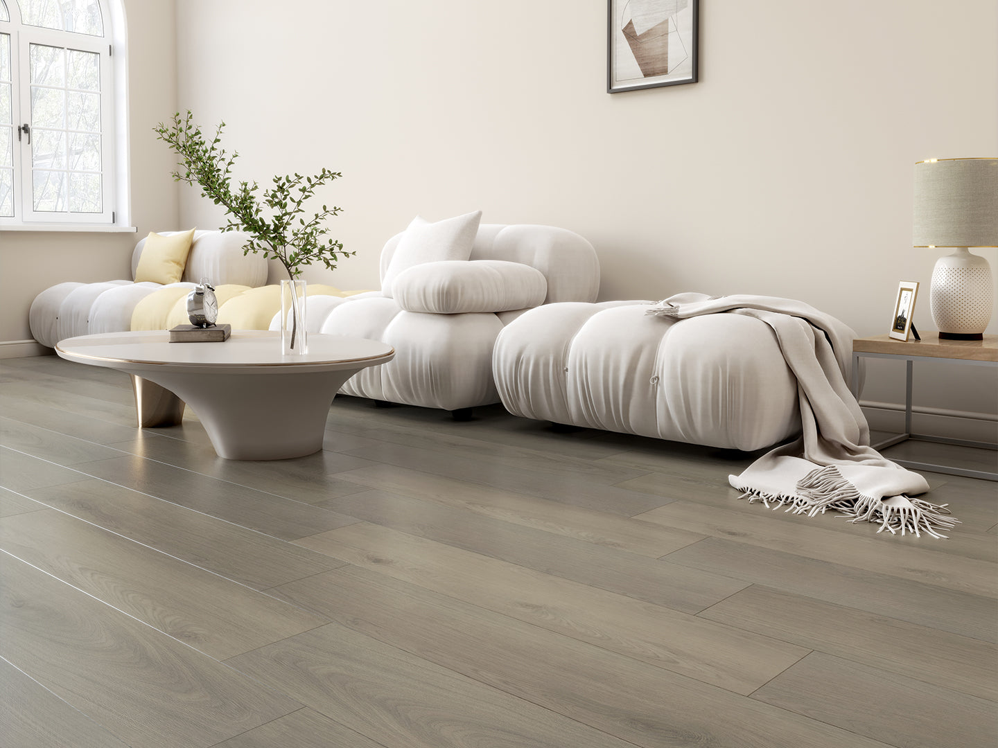 Frosted Grey Oak 8mm Hybrid Flooring- $37.90m2