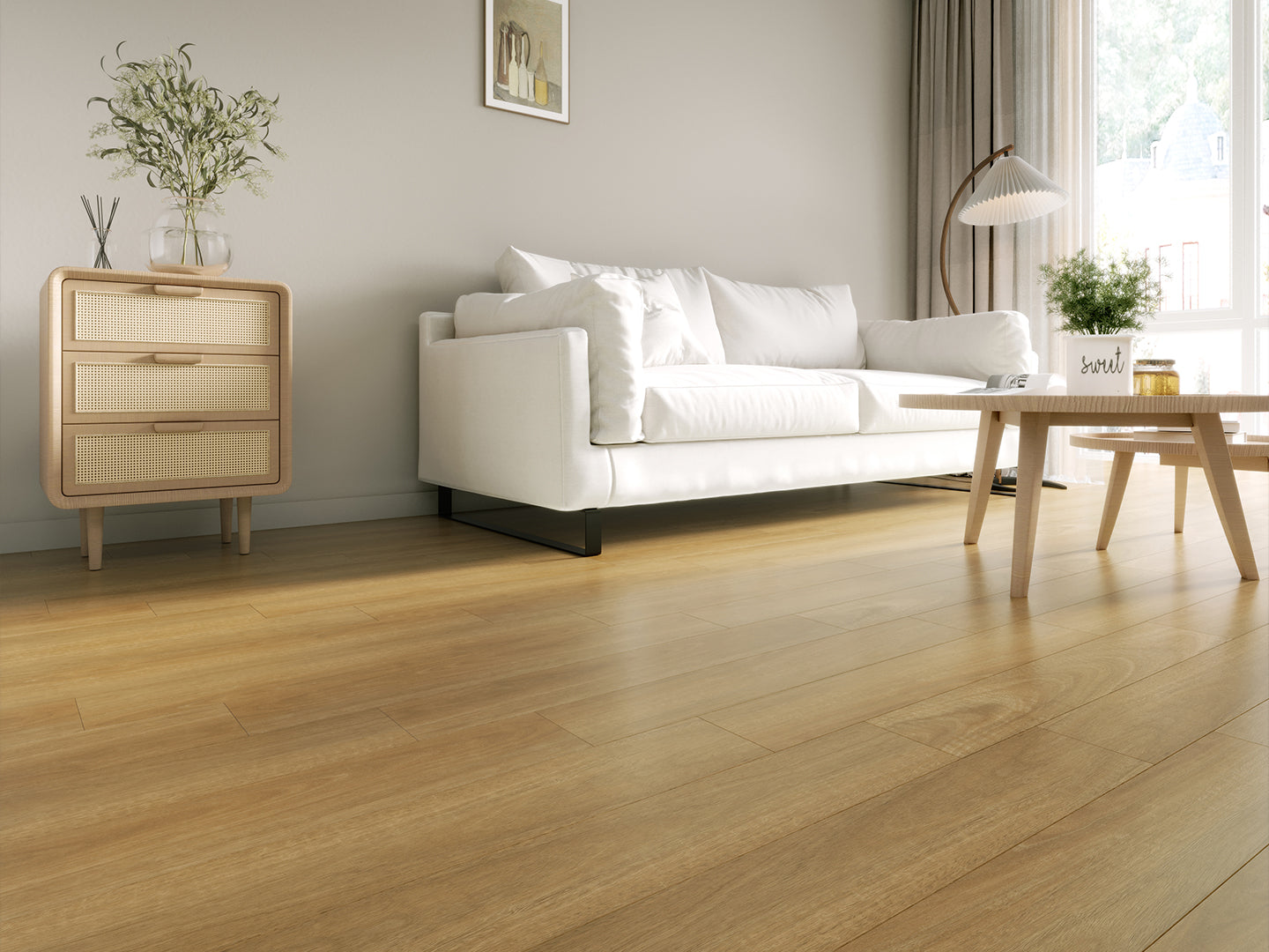 Amberwood Oak 8mm Hybrid Flooring $37.90m2