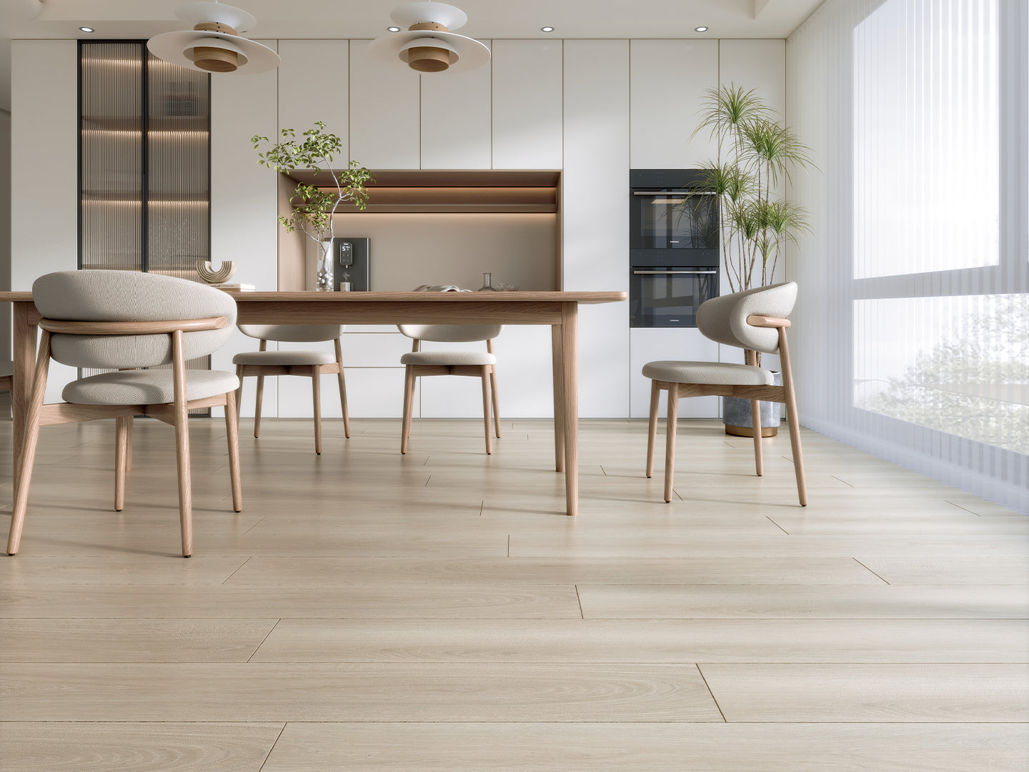 Dove White 8mm Hybrid Flooring $37.90m2