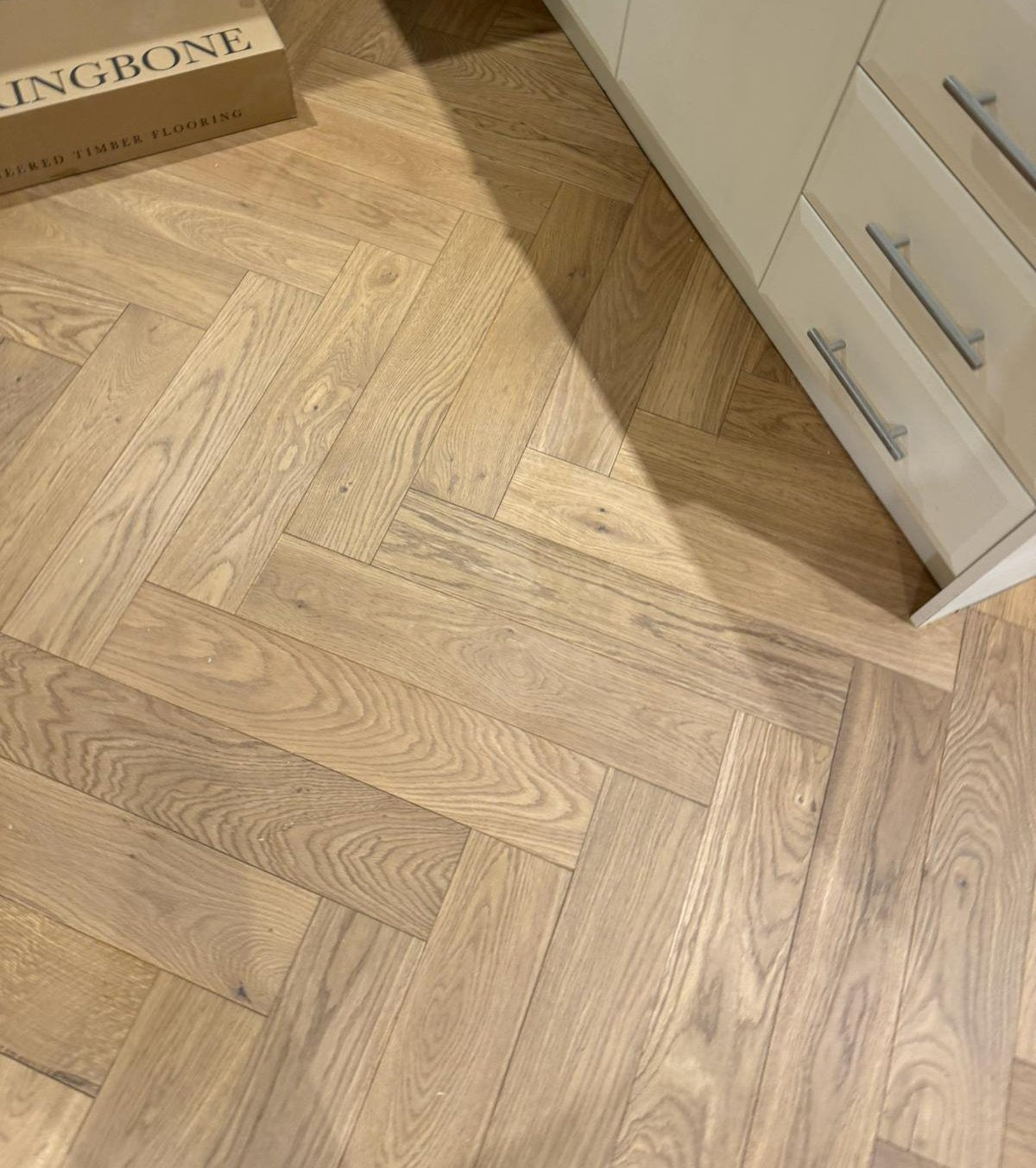 Coral Blossom Herringbone Timber Flooring