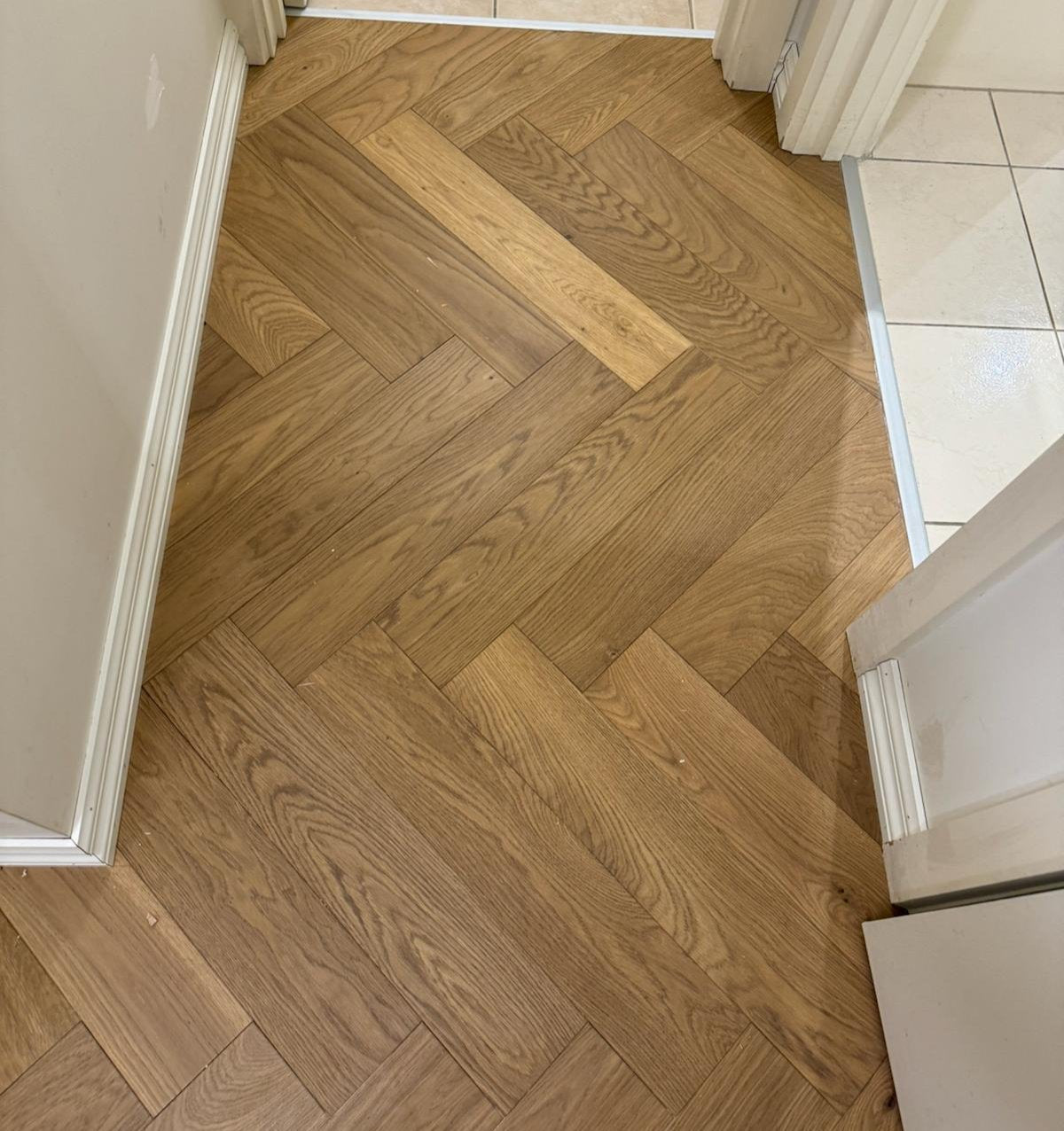 Coral Blossom Herringbone Timber Flooring