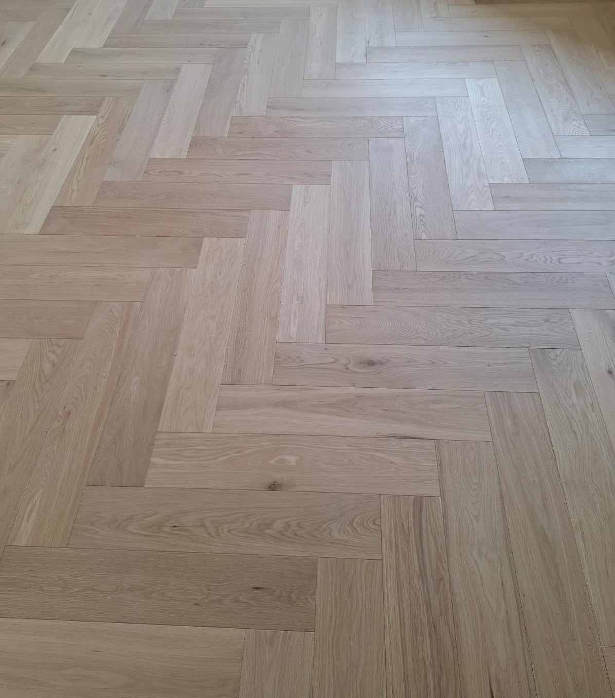 Natural Beech Herringbone Timber Flooring
