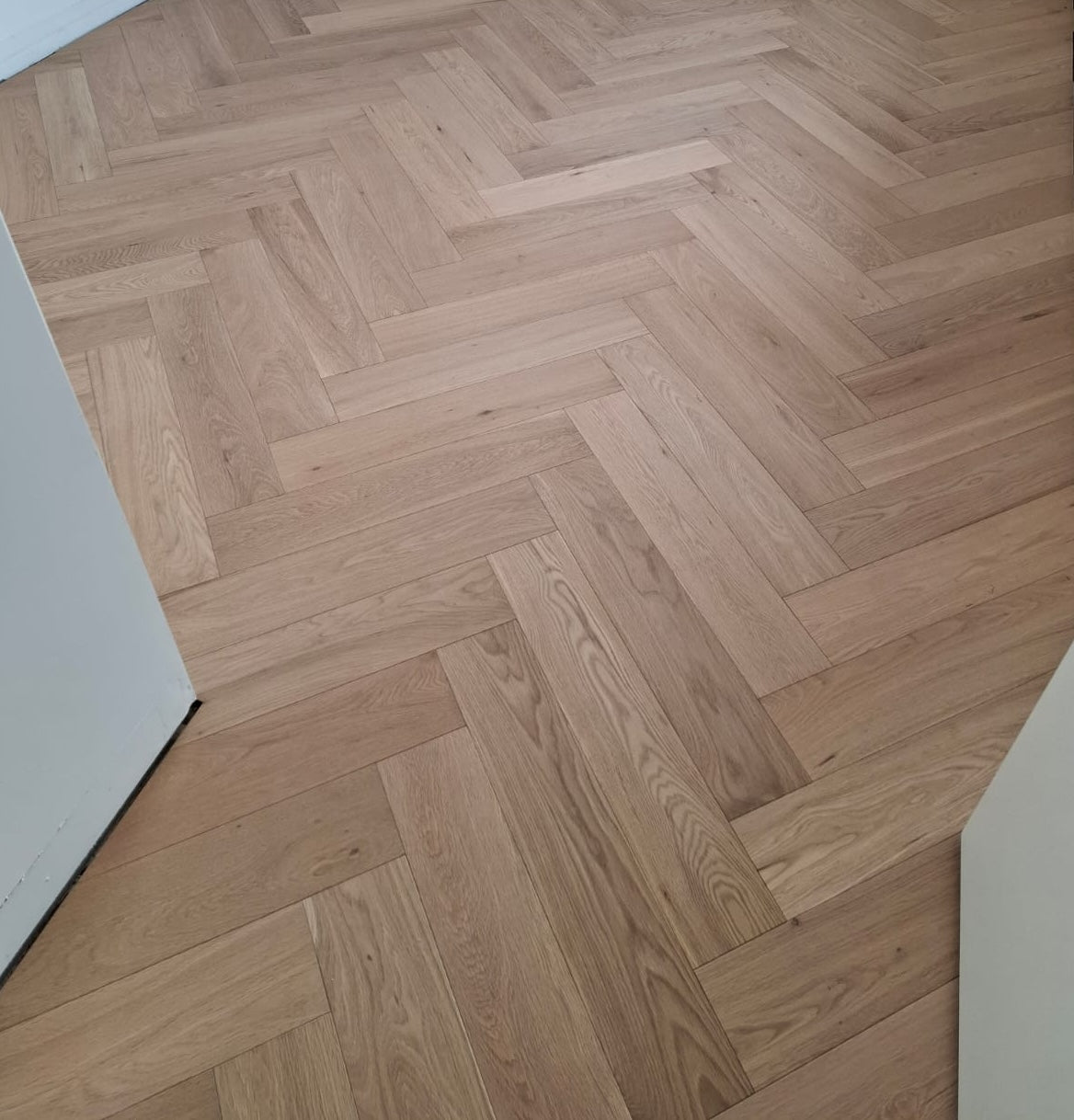 Natural Beech Herringbone Timber Flooring