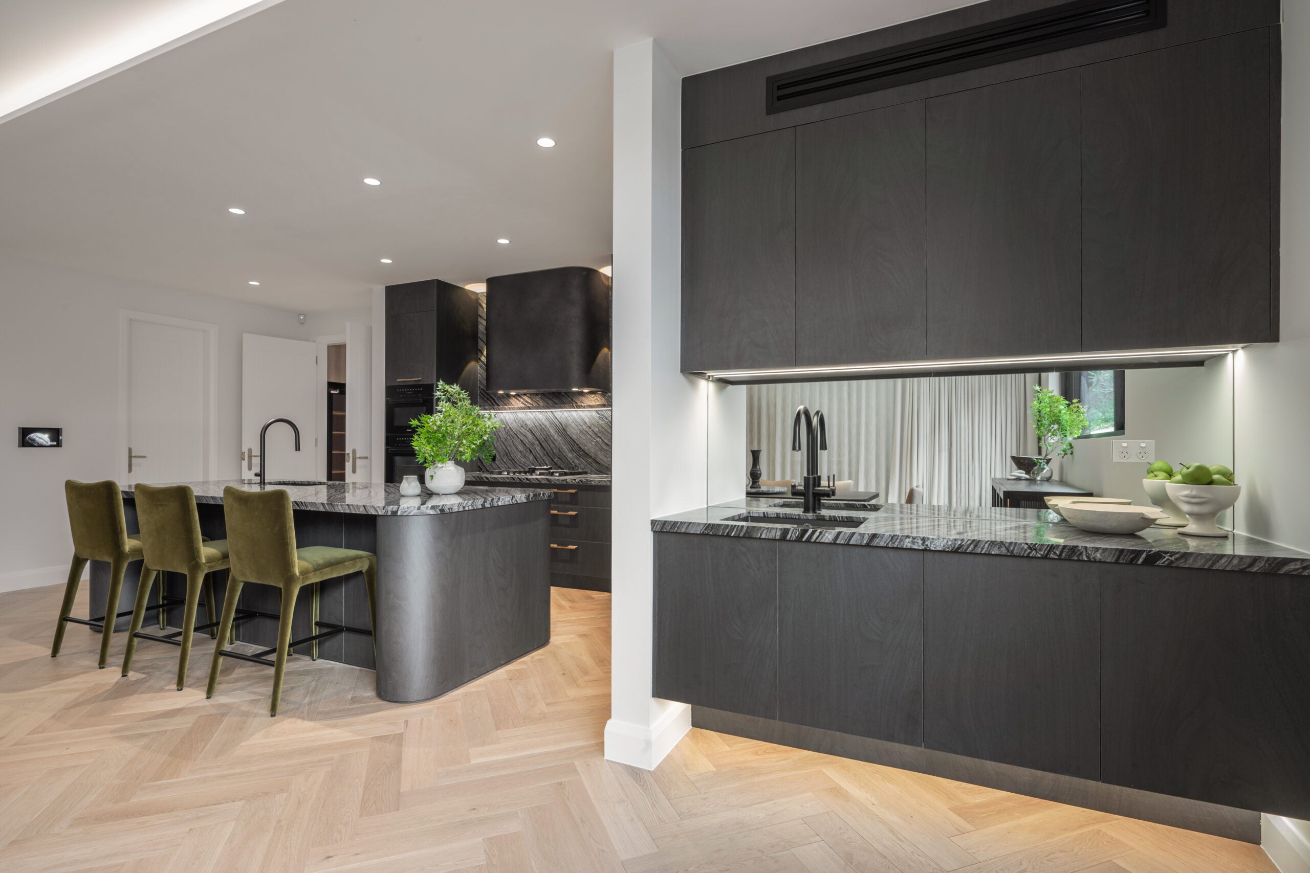 Neutral Oak Herringbone Timber Flooring