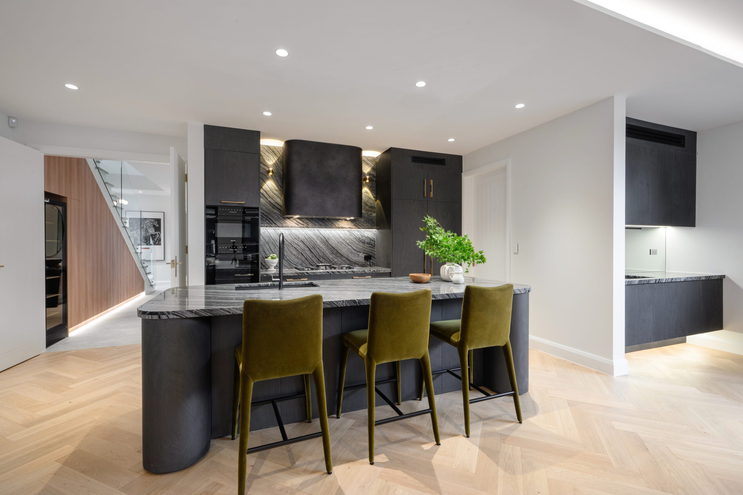 Neutral Oak Herringbone Timber Flooring