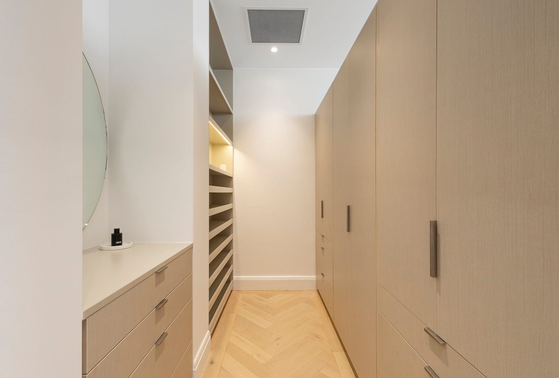 Neutral Oak Herringbone Timber Flooring