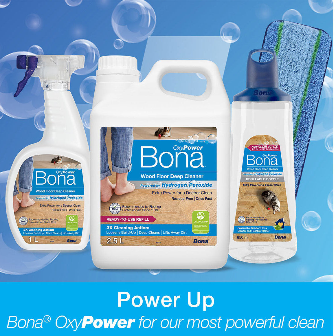 Bona Oxy Power Timber Deep Clean 850ml Refill