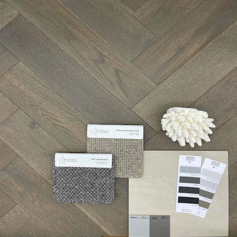 Alps Grey 14mm Herringbone Flooring