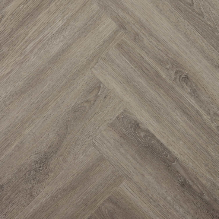 Grey Stone Herringbone Hybrid Flooring