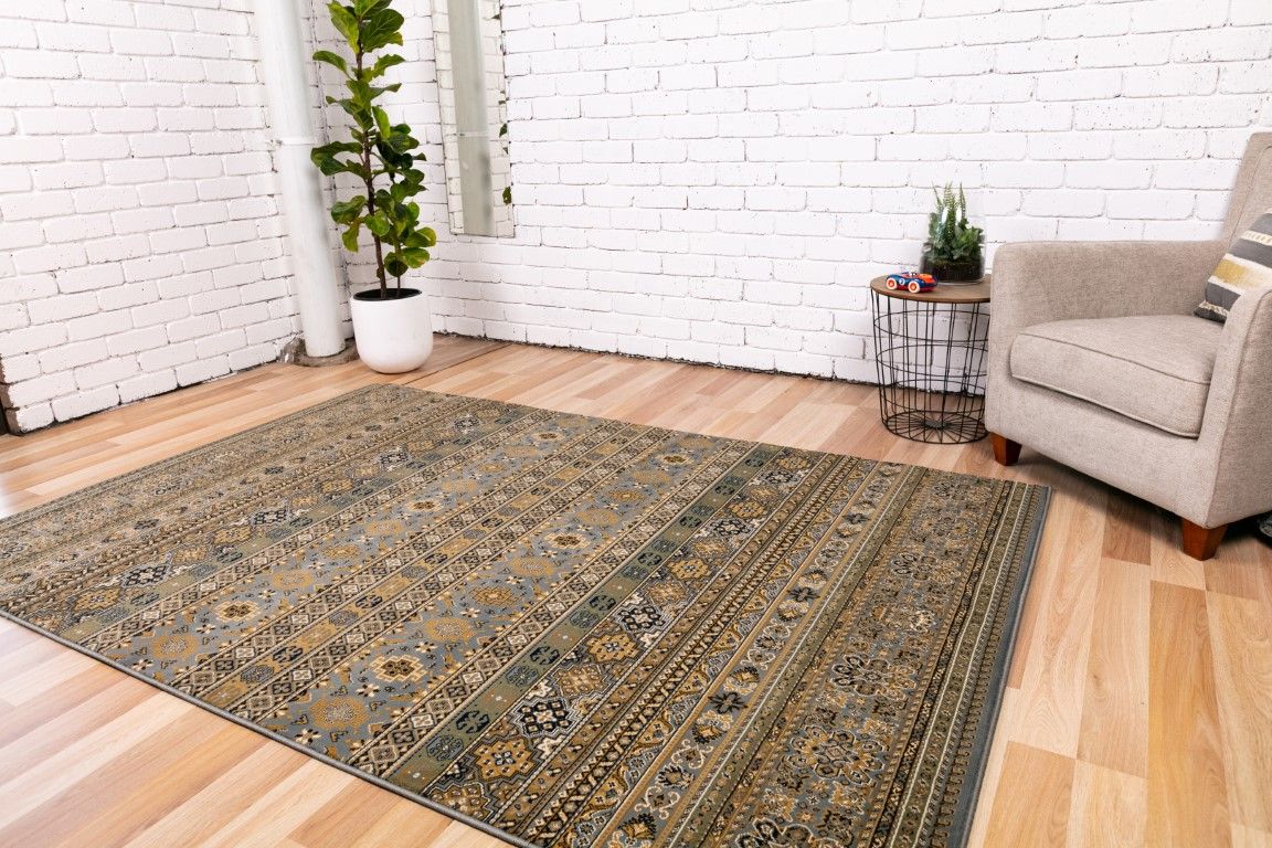 Afghan Traditional Rug - Wedgewood Blue