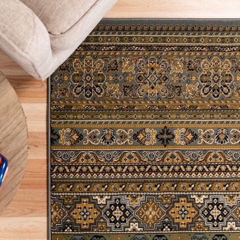 Afghan Traditional Rug - Wedgewood Blue