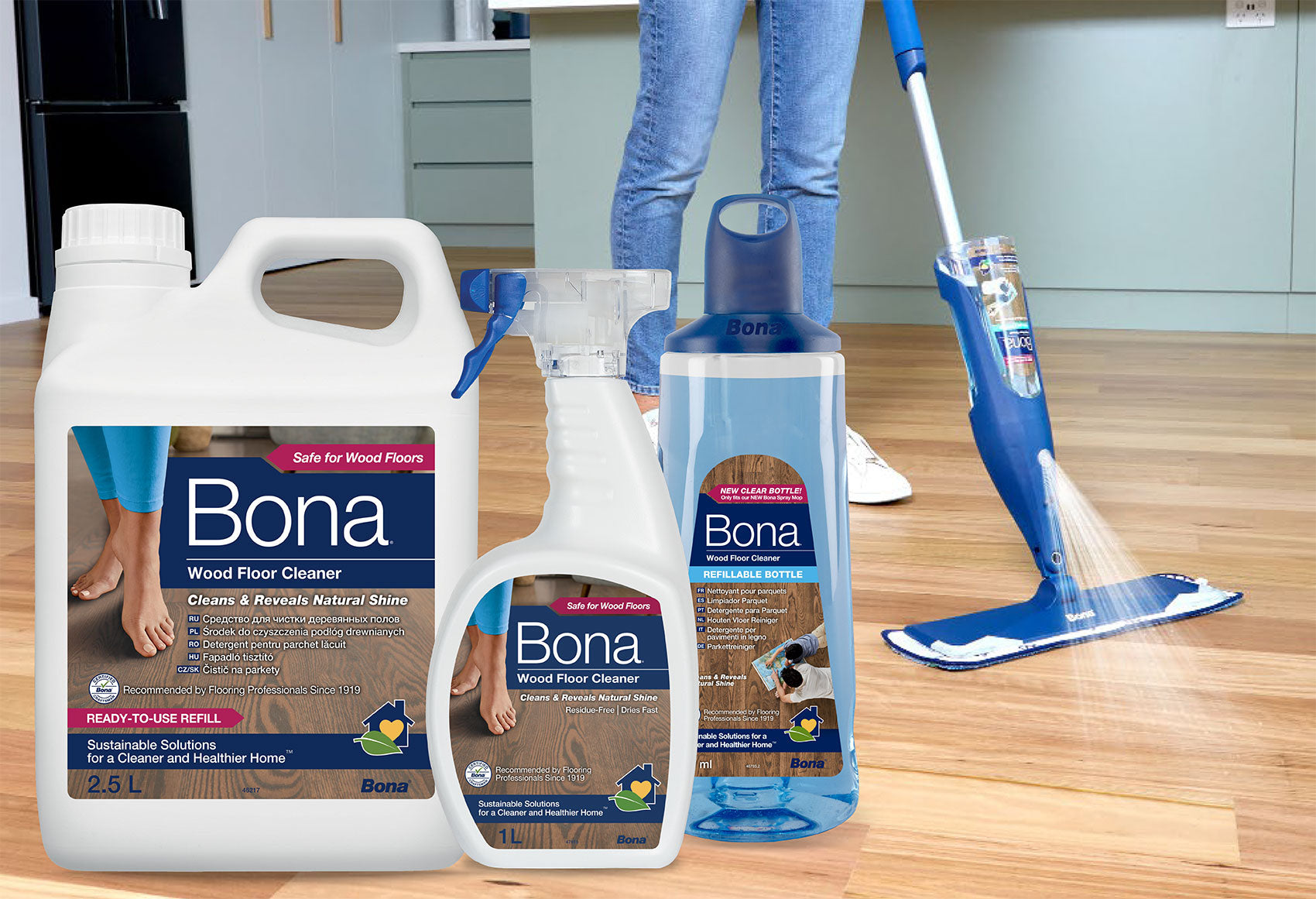 Bona Wood Floor Mop 850ml Refill