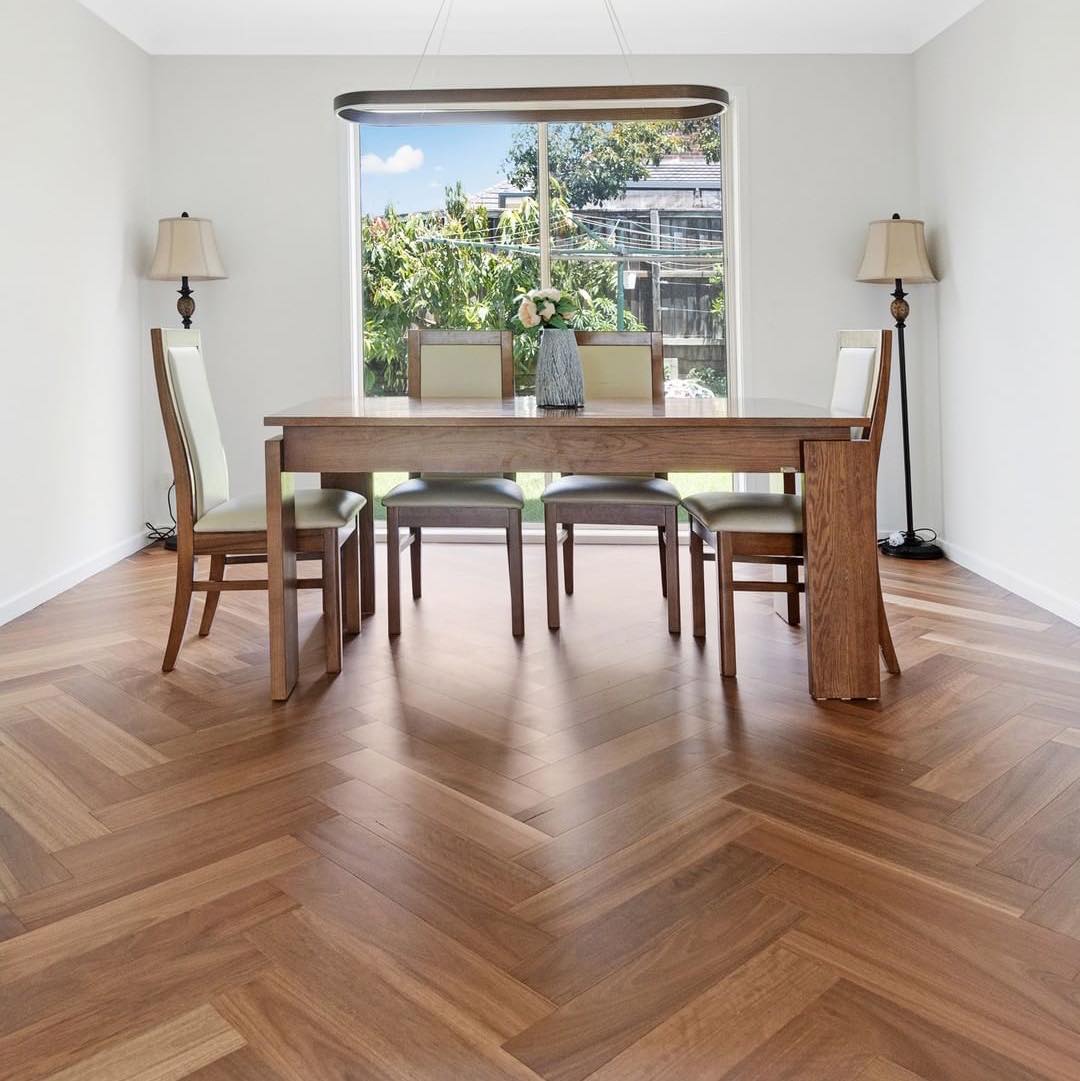 Spotted Gum 14.5mm Herringbone Flooring