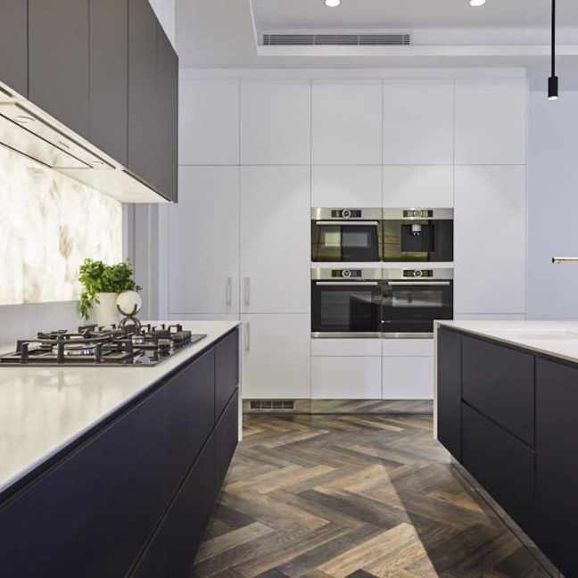 Ash Grey 15mm Herringbone Flooring